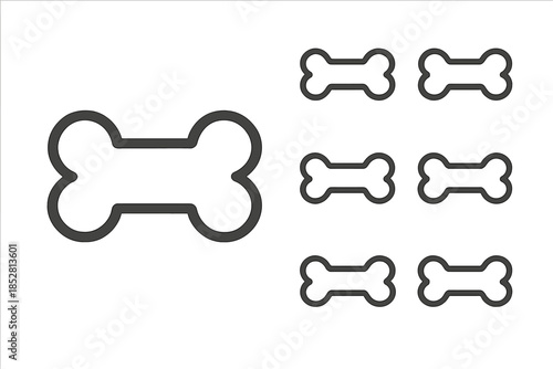 Bone Shapes on Textured Background