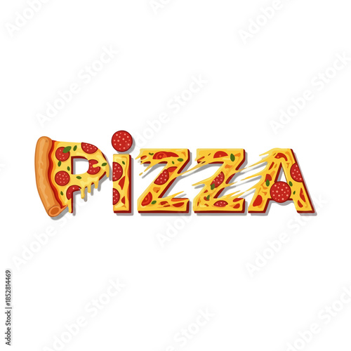 Pizza illustration isolated on transparent background