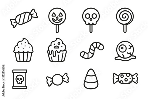 Halloween Candy Icons Set