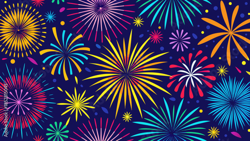 Vibrant fireworks display