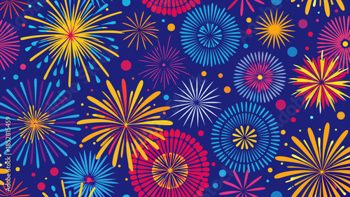 Vibrant fireworks display
