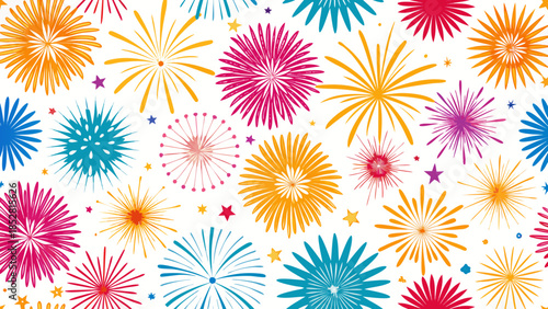 Vibrant fireworks display