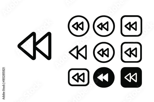 Rewind and Fast Forward Icons