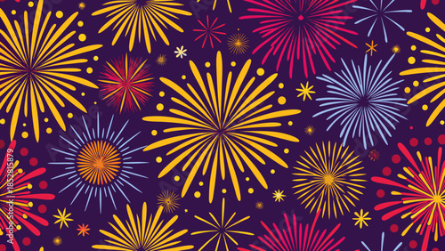 Vibrant fireworks display