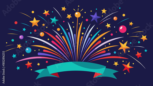 Vibrant fireworks display