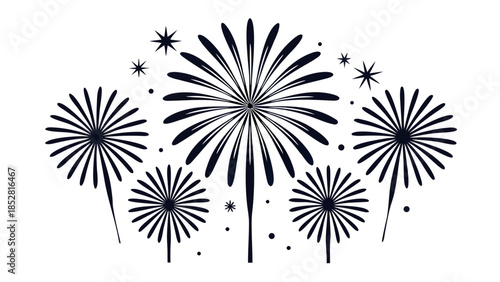 Explosive celebration in the night sky