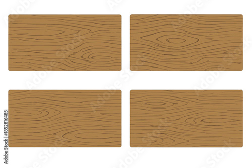 Four wood grain panels