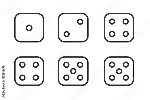 Six Dice Showing Numbers 1 to 6 on Dark Gradient Background