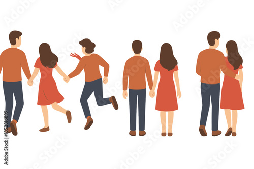 Triangular relationship with a woman caught between two men