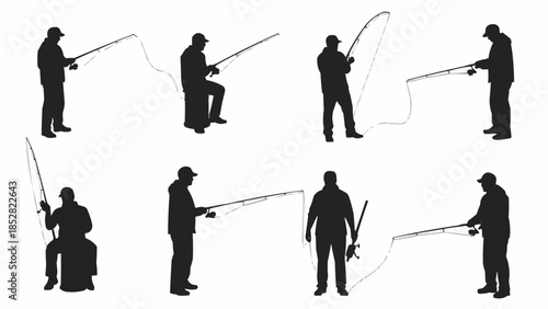 silhouettes of business people vector