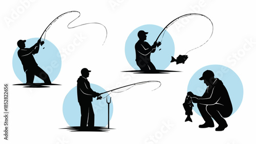 man and woman fishing