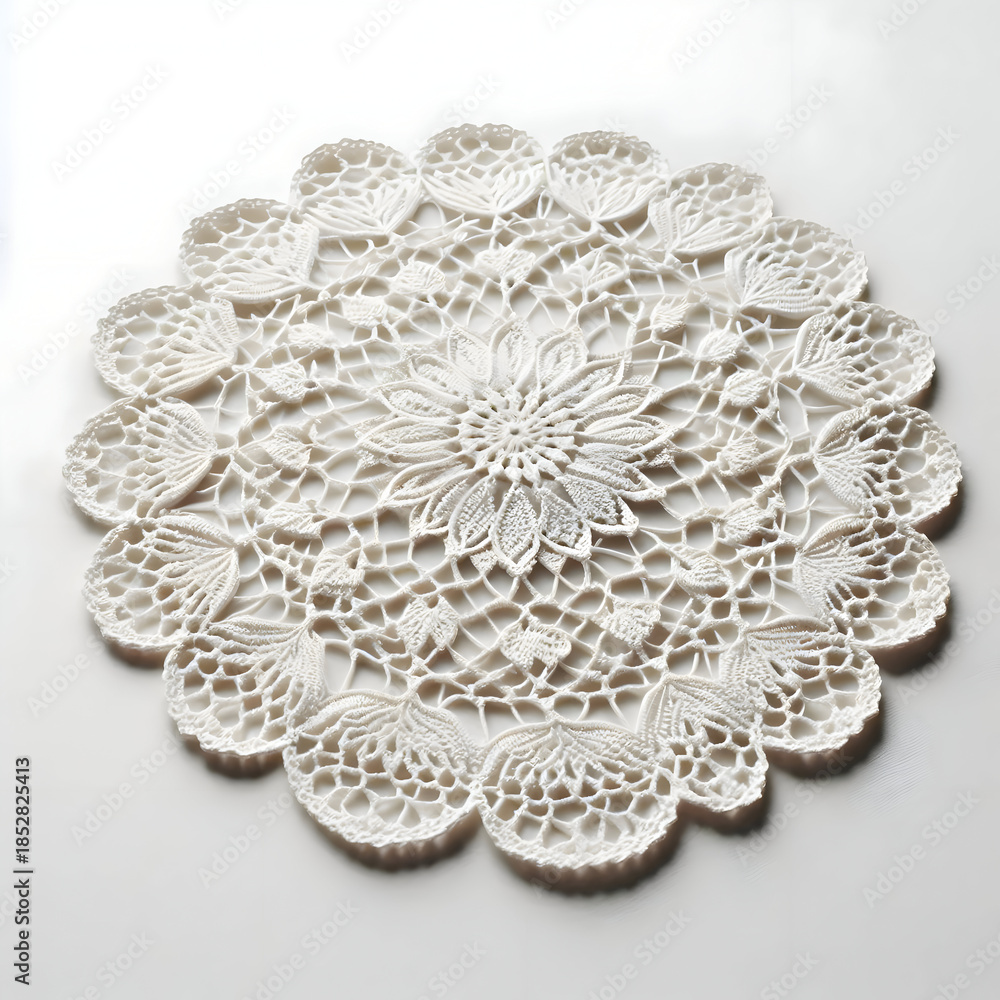 Obraz premium white simple Crochet isolated on white background