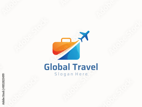 Travel logo design vector template