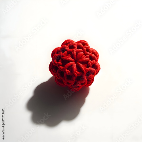red simple Crochet isolated on white background
