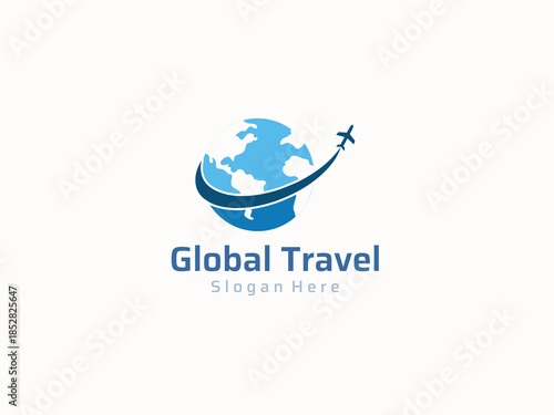 Travel logo design vector template