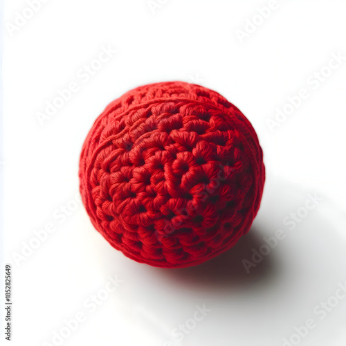 red simple Crochet isolated on white background