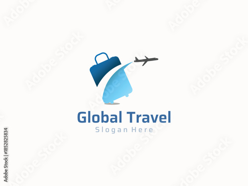 Travel logo design vector template