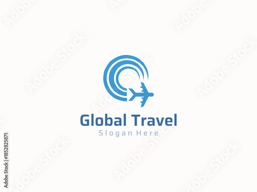 Travel logo design vector template