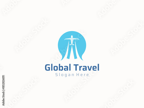 Travel logo design vector template