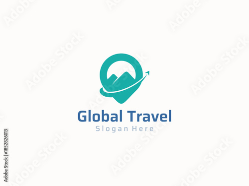 Travel logo design vector template