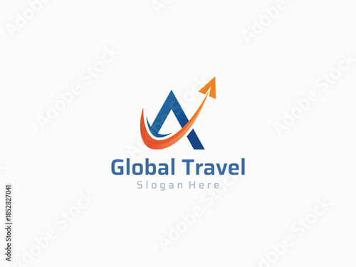 Travel logo design vector template