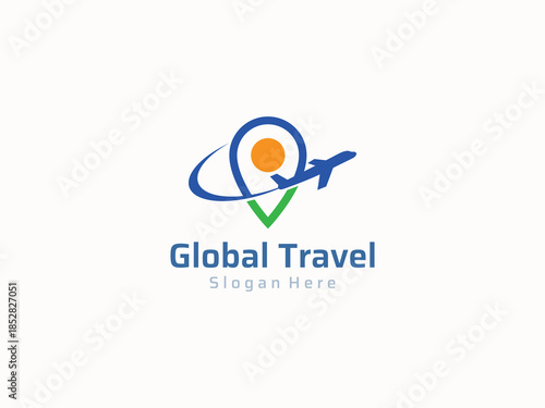 Travel logo design vector template