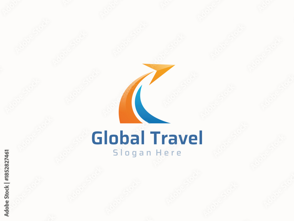Obraz premium Travel logo design vector template