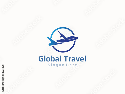 Travel logo design vector template