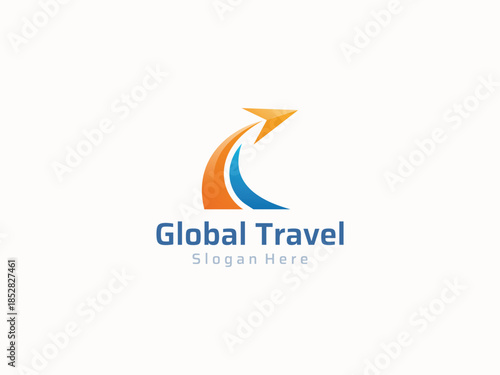 Travel logo design vector template