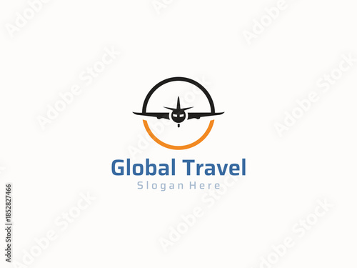 Travel logo design vector template