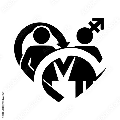 Gender equality and inclusivity isolated on transparent background