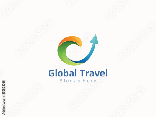 Travel logo design vector template