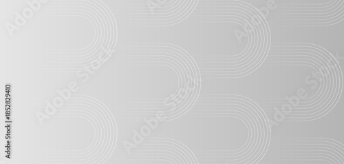 Abstract Geometric Design A minimalist design showcases a series of interconnected, concentric semicircles gracefully arranged against a soft gradient background.