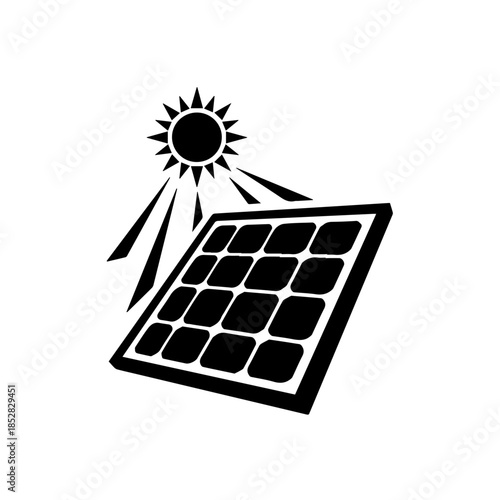 Solar panel under sunlight