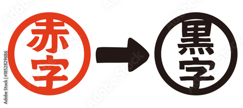 From Loss to Profit Vector Stamp Illustration – Business Recovery Concept