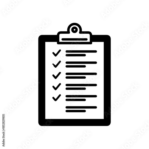 Completed task list on clipboard