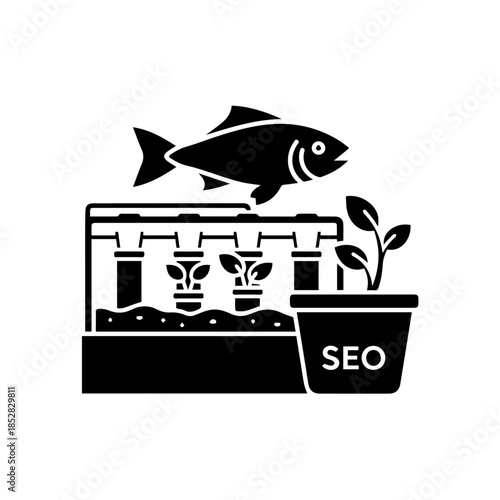 Aquaponic system with fish and plants