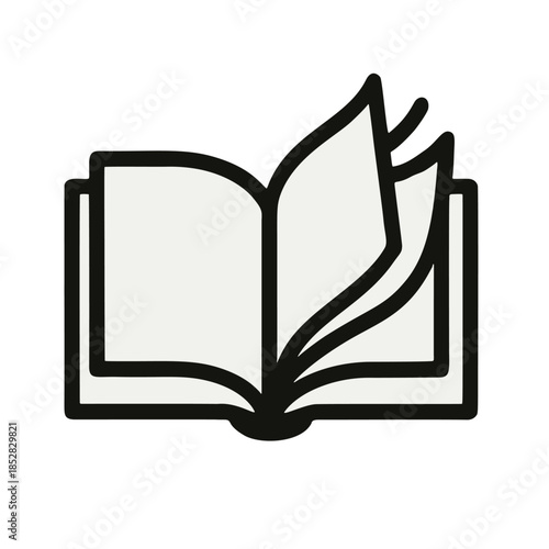 Icon Book pages flipping