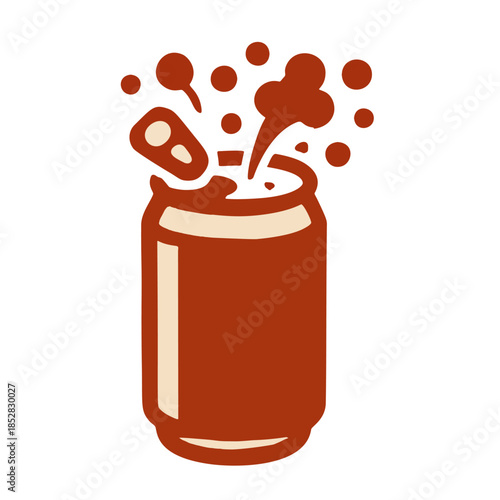 Icon Soda can opening and fizzing