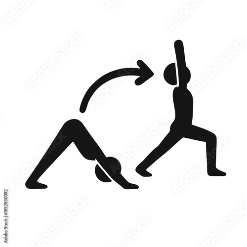 Icon Yoga pose transition