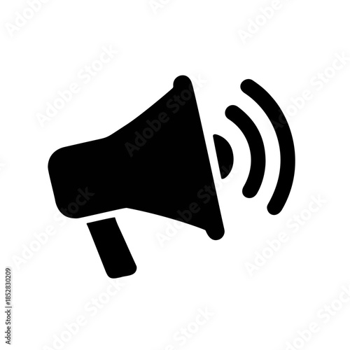 Icon Megaphone with sound waves