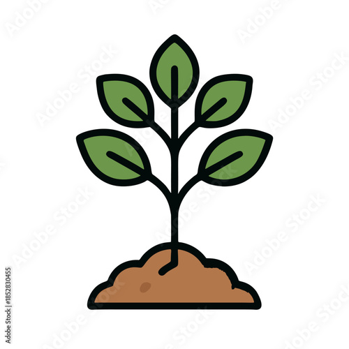 Icon Tree growing from sapling