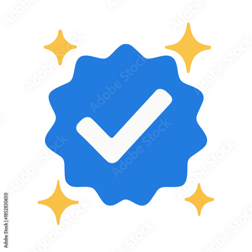 Icon Verified badge sparkling