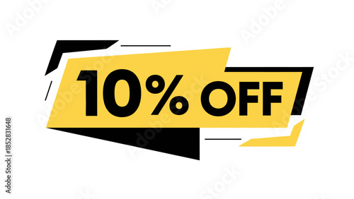 10 Percent Off Sale Discount Graphic.