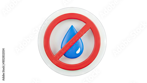 No Water Sign - Prohibition of Water Usage