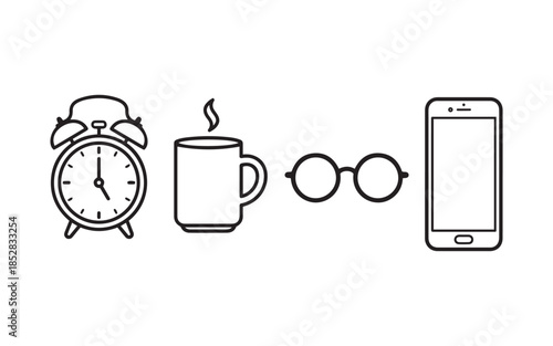 Morning Routine Icon Set