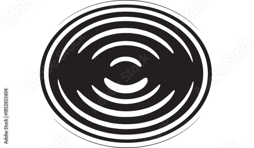 Influence Ripple Waves Illustrating Concentric Impact Rings and Liquid Vibration Diffusion Symbolizing The Spread of Information and Strategic Marketing Reach in a Clean Minimalist Style