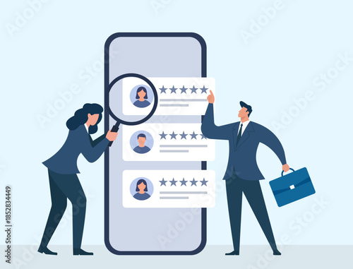 Mobile recruitment, candidate rating, staff evaluation, employee search, HR analytics