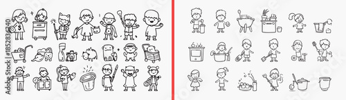 kids face clipart, children expression illustration, cute kid portraits, cartoon face drawings, hand drawn kids faces, black white face clipart, printable child avatars, emoji style kids, face outline