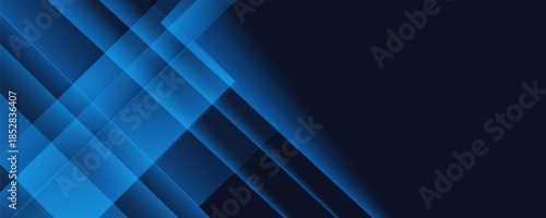 Blue black abstract background geometry shine and layer element vector for presentation design. Suit for business, corporate, institution, party, festive, seminar, and talks
